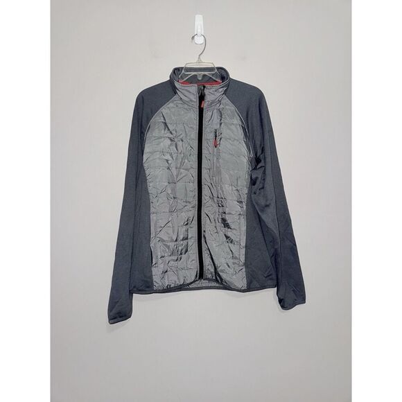 Orvis Mens Quilted Jacket Full Zip Outdoor Lightweight Gray Casual Large Hiking - Picture 3 of 16